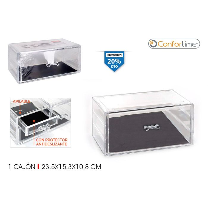 Confortime Organizador Multiuso PS con 1 Cajón - 23.5x15.3x10.8 cm (6 Unidades) Confortime Organizador Multiuso PS con 1 Cajón - 23.5x15.3x10.8 cm (6 Unidades)