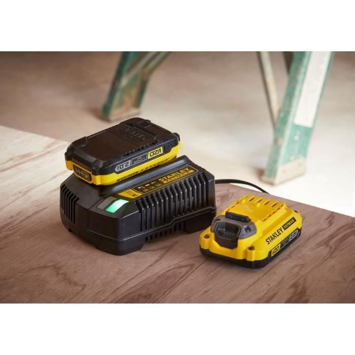 Stanley SFMCF810D2K Atornillador de Impacto Brushless V20 18V con 2 Baterías Li-Ion 2Ah, Cargador y Maletín, 170Nm 5 Stanley SFMCF810D2K Atornillador de Impacto Brushless V20 18V con 2 Baterías Li-Ion 2Ah, Cargador y Maletín, 170Nm 5