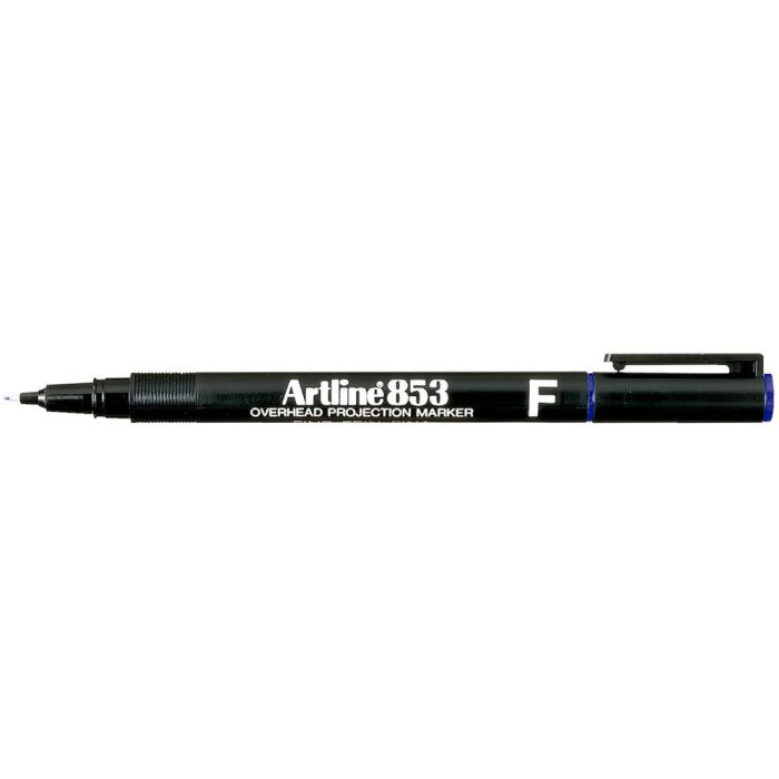 Rotulador Artline Retroproyeccion Punta Fibra Permanente Ek-853 Azul -Punta Redonda 0.5 mm 12 unidades 1