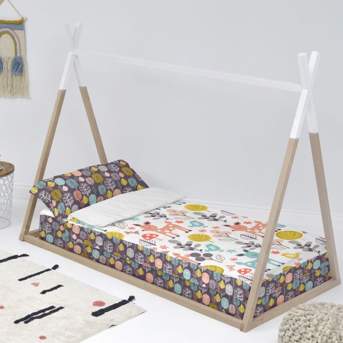 Saco Nórdico con Relleno HappyFriday Moshi Moshi Woodland Multicolor 105 x 200 cm 4