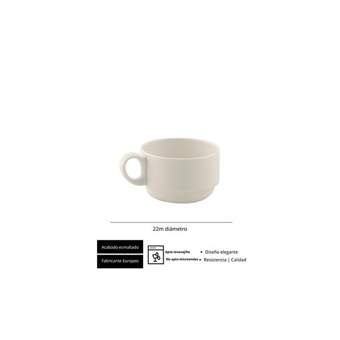 Valet Taza Te Apilable 20 Cl Ø8 cm (6 Unidades) 1 Valet Taza Te Apilable 20 Cl Ø8 cm (6 Unidades) 1