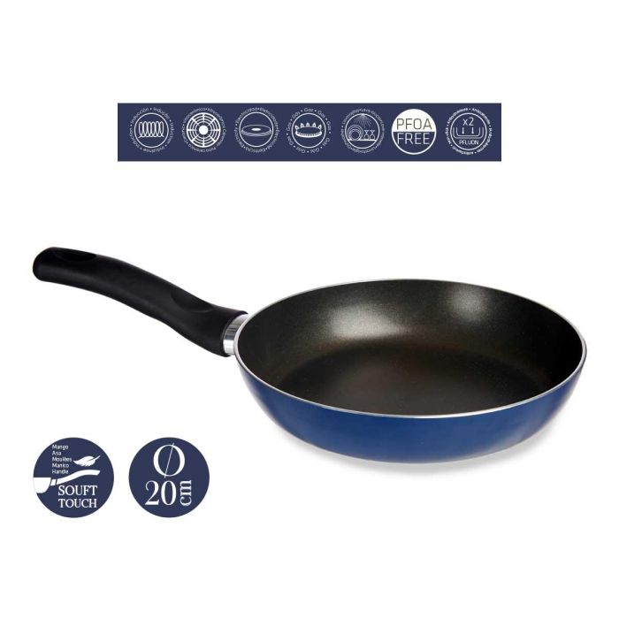 Sarten Aluminio 20Cm Azul Kinvara (6 Unidades) 3 Sarten Aluminio 20Cm Azul Kinvara (6 Unidades) 3