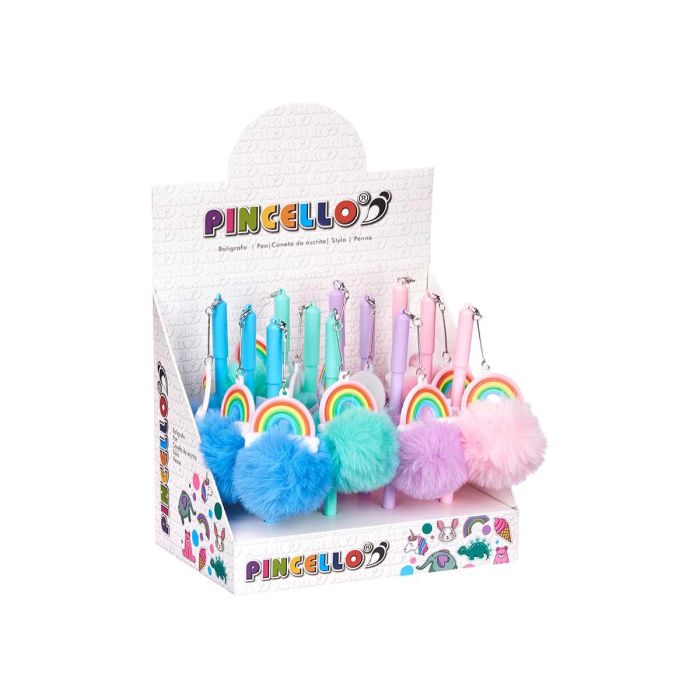 Boligrafo Pompon Arcoiris Surtidos Pincello 6X18CM (24 Unidades) 2 Boligrafo Pompon Arcoiris Surtidos Pincello 6X18CM (24 Unidades) 2