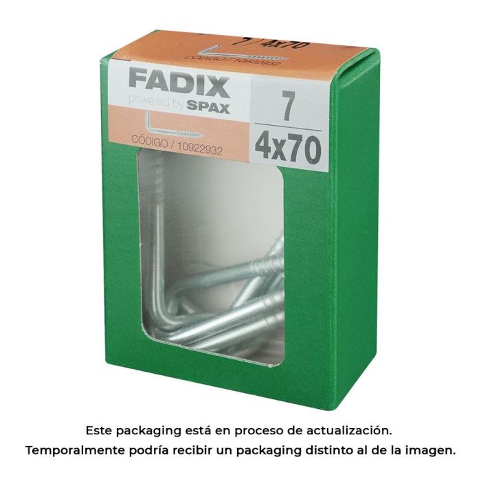 Fadix 10922932 Caja 7 Unidades Alcayata Roscada Cinc 4,0x70mm 0 Fadix 10922932 Caja 7 Unidades Alcayata Roscada Cinc 4,0x70mm 0
