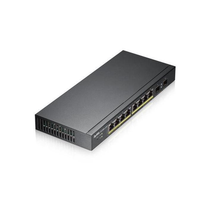 Zyxel GS1900-10HP Switch Gestionable Gigabit Ethernet PoE+ 10 Puertos (8 PoE+) 77W Budget 2 SFP 20 Gbps 3