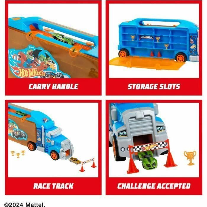 Hot Wheels Klein Camión Transportador Vehículos Juguete Grande KLE2474 con Accesorios (3+ Años) 1