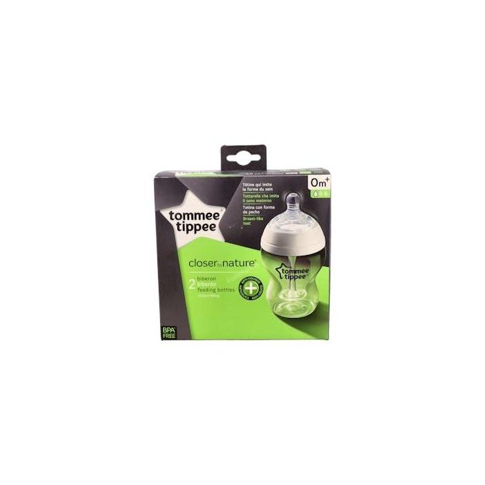 Tommee Tippee Biberón Anticólico Boca Ancha Silicona Flujo Lento +0 Meses