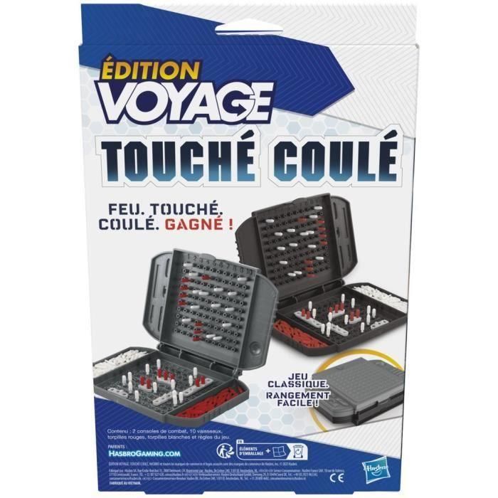 Touché hundido Voyage, juego de mesa de viaje para 2 jugadores, juego de viaje, juego infantil, 7 años, Hasbro Gaming 3 Touché hundido Voyage, juego de mesa de viaje para 2 jugadores, juego de viaje, juego infantil, 7 años, Hasbro Gaming 3