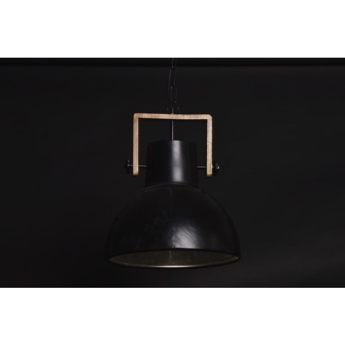 DKD Home Decor Lámpara de Techo Loft Negro Marron Metal Mango 40 x 49 x 40 cm 1