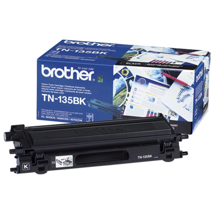 Brother TN-135 BK Tóner Negro Original XL 5000 páginas para DCP-9040CN HL-4040CN MFC-9450CDN