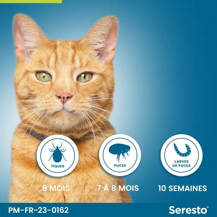 Seresto Collar Antiparasitario Gato X2, 7-8 meses protección contra pulgas y garrapatas, efectivo en gatitos desde 10 semanas 3