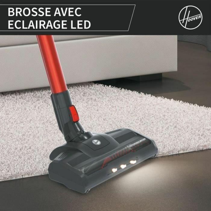 Hoover HF122AH Aspiradora escoba 22V, 40 min autonomía, 0.9L, Rojo/Gris HOO8059019020341 7