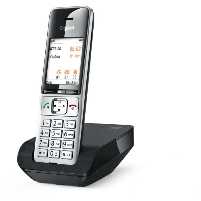 Gigaset COMFORT 500 Teléfono DECT Inalámbrico con Altavoz, Identificador de Llamadas, Agenda 200 Contactos, Negro/Plata 2 Gigaset COMFORT 500 Teléfono DECT Inalámbrico con Altavoz, Identificador de Llamadas, Agenda 200 Contactos, Negro/Plata 2