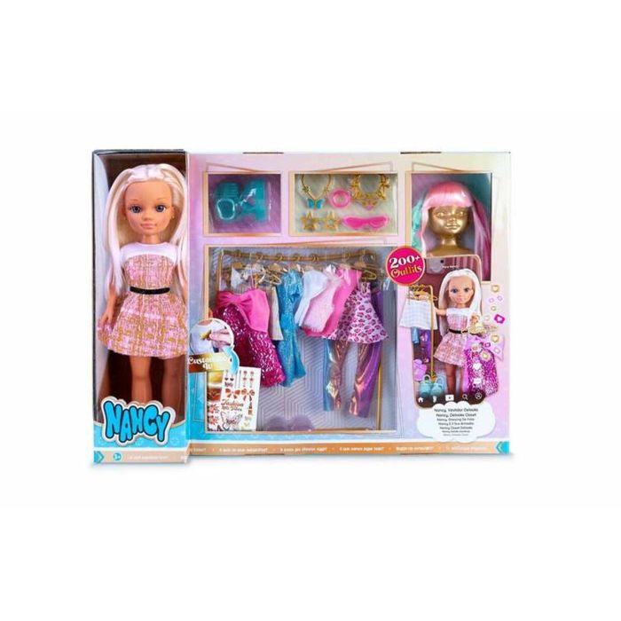 Muñeca nancy y su vestidor delooks con 8 prendas de vestir y 8 accesorios diferentes ¡tiene el armario más glam! Muñeca nancy y su vestidor delooks con 8 prendas de vestir y 8 accesorios diferentes ¡tiene el armario más glam!