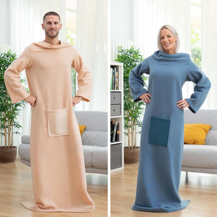 Pack Zapatillas de Casa Calentables en Microondas y Batamanta Individual con Bolsillo Central InnovaGoods 2 Pack Zapatillas de Casa Calentables en Microondas y Batamanta Individual con Bolsillo Central InnovaGoods 2