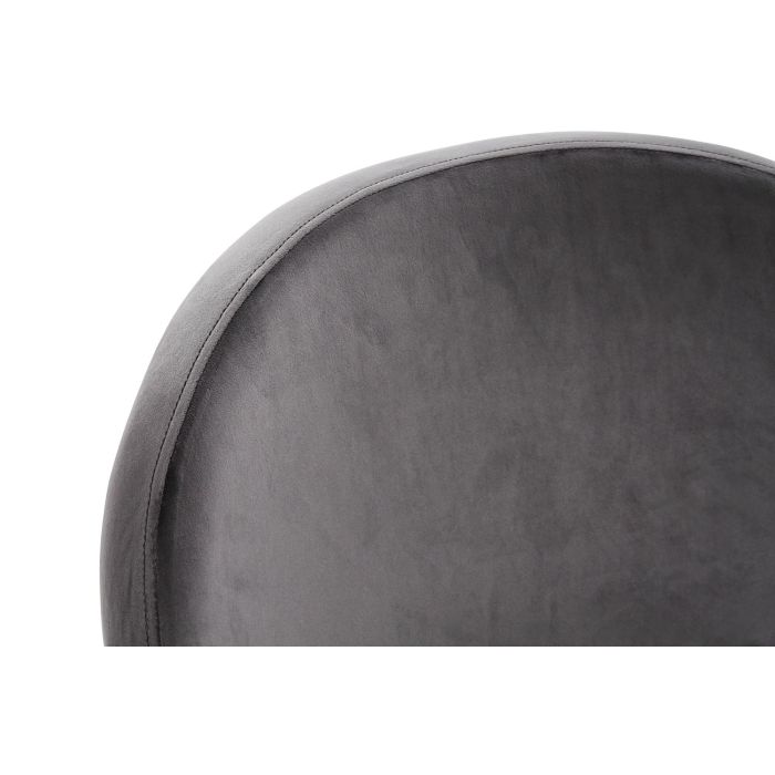 DKD Home Decor Silla Jiete polyester Gris Claro Dorado 62 x 58 x 73 cm Estilo Chic 2