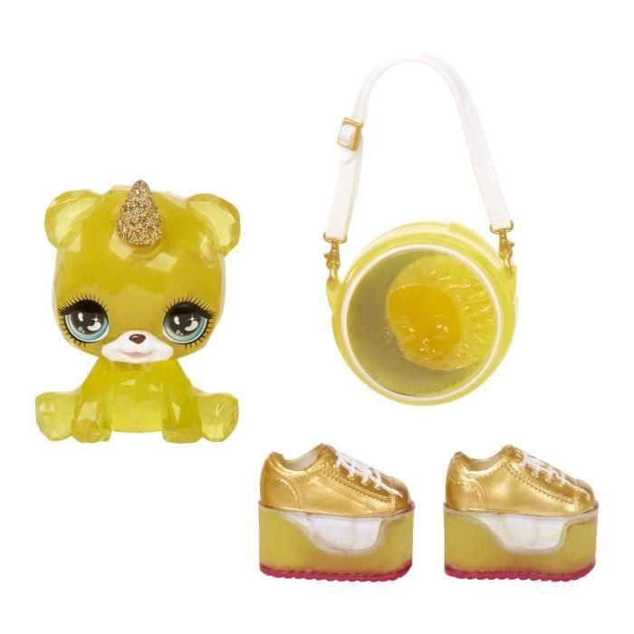 Muñeca de alta moda arcoíris con kit de limo y mascota - Sunny (amarillo) - Muñeca con purpurina de 28 cm con kit de limo y mascota 5