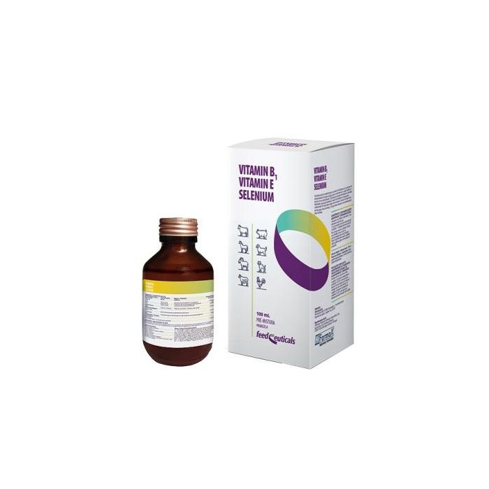 Suplemento Vitamínico: Vitamina B1, E y Selenio - Solución Oral para Animales 100 ml