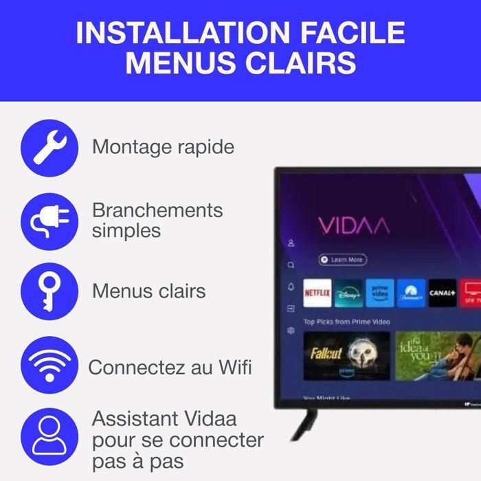 Continental Edison CELED32SVHD25B6 Televisor HD 32" (81 cm) Smart Vidaa Wifi Bluetooth 3xHDMI 2xUSB 2