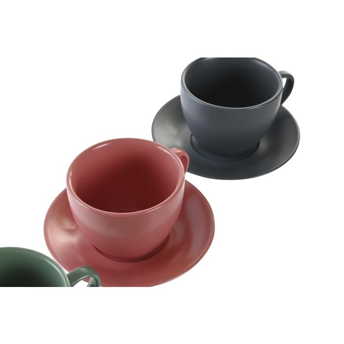 DKD Home Decor Lianfeng 21 Set de 6 Tazas de Café Scandi de Gres 150ml Verde, Rosa, Gris Oscuro Apto Microondas y Lavavajillas 4 DKD Home Decor Lianfeng 21 Set de 6 Tazas de Café Scandi de Gres 150ml Verde, Rosa, Gris Oscuro Apto Microondas y Lavavajillas 4