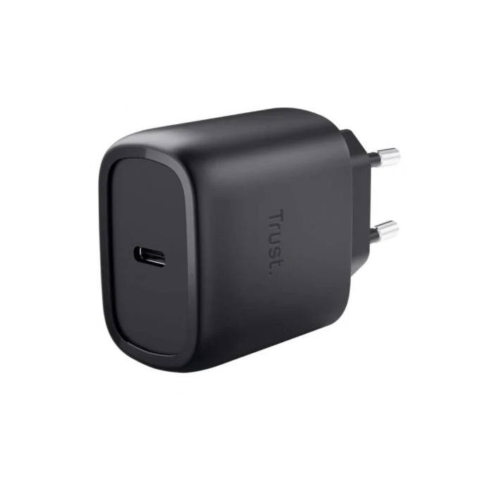 Trust Maxo Cargador de Pared GaN 45W, 1xUSB Tipo-C, Carga Rápida, Cable 2m, 25521 Trust Maxo Cargador de Pared GaN 45W, 1xUSB Tipo-C, Carga Rápida, Cable 2m, 25521