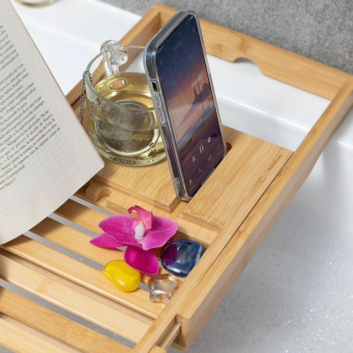 Bandeja para Bañera de Bambú Extensible Trayth InnovaGoods 5 Bandeja para Bañera de Bambú Extensible Trayth InnovaGoods 5