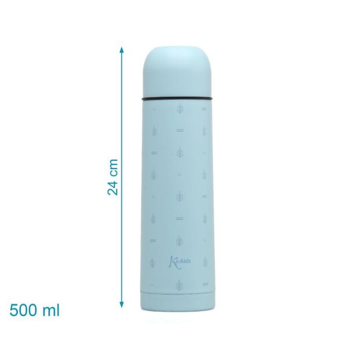 KioKids Termo para Líquidos 500 mL Azul Colección Petits Moments Anti-goteo Anti-derrame Acero Inoxidable 2