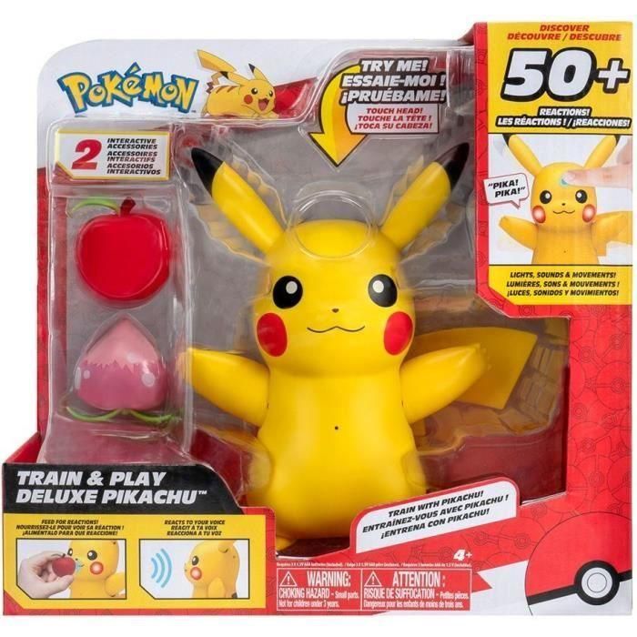 Figura miniatura - BANDAI - Pokémon Interactivo Pikachu y sus accesorios - Juguete con luces, sonidos y movimientos - JW3330 Figura miniatura - BANDAI - Pokémon Interactivo Pikachu y sus accesorios - Juguete con luces, sonidos y movimientos - JW3330