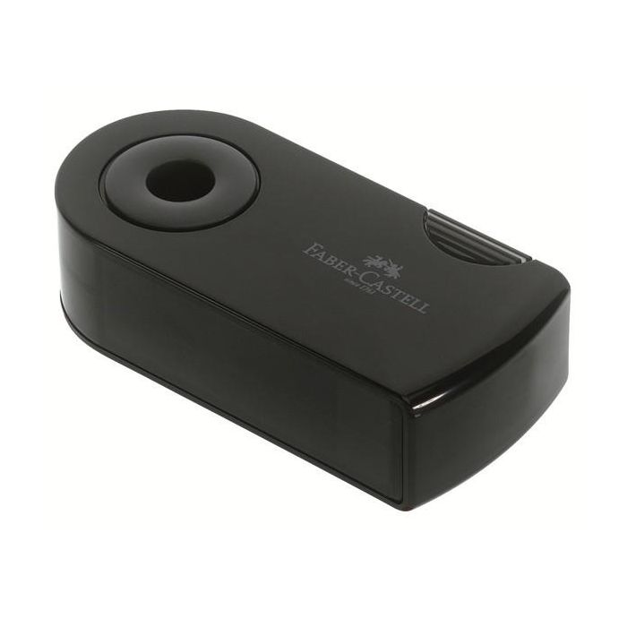 Faber Castell Afilalápices Doble Funda y Depósito Negro - Sacapuntas ergonómico para lápices Standard y Jumbo 1 Faber Castell Afilalápices Doble Funda y Depósito Negro - Sacapuntas ergonómico para lápices Standard y Jumbo 1