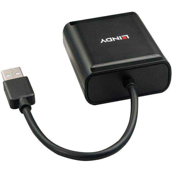 Lindy Extensor USB 2.0 Cat.6 4 Puertos para Periféricos, hasta 60m, con Cable Red Cat.5e/6 y Alimentación 2