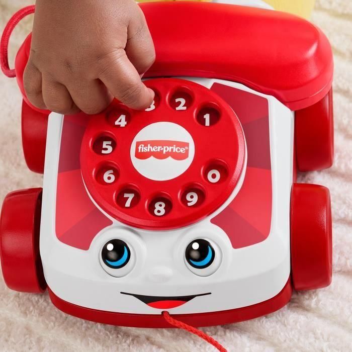 Fisher-Price - Teléfono rojo animado - 80.º aniversario de Mattel - Fisher-Price - JGG97 5