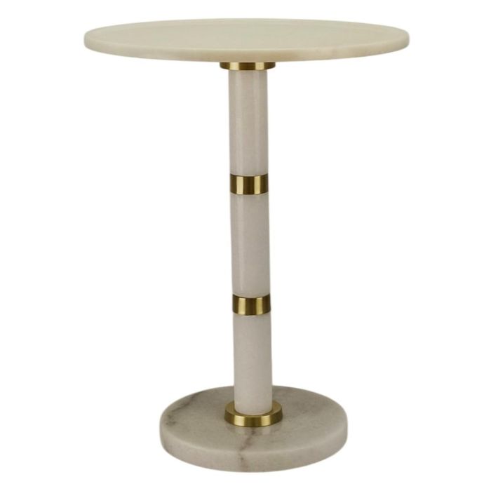 Mesita Auxiliar Moderno DKD Home Decor Blanco Dorado 41 x 58 x 41 cm 0 Mesita Auxiliar Moderno DKD Home Decor Blanco Dorado 41 x 58 x 41 cm 0