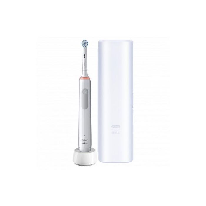 Oral-B Pro 3 3500 Cepillo Dental Eléctrico Giratorio para Adulto, Batería Recargable, Color Blanco, con Estuche de Viaje 0 Oral-B Pro 3 3500 Cepillo Dental Eléctrico Giratorio para Adulto, Batería Recargable, Color Blanco, con Estuche de Viaje 0