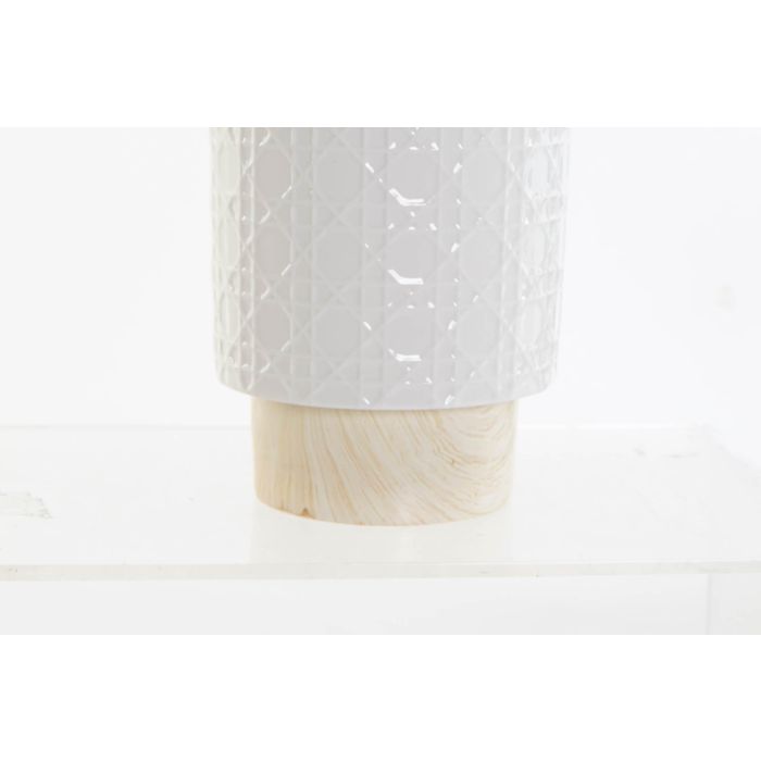 DKD Home Decor Jarrón Blanco 10x10x22 cm Cerámica Ambiente Scandi Colección Outing (2 Unidades) 2