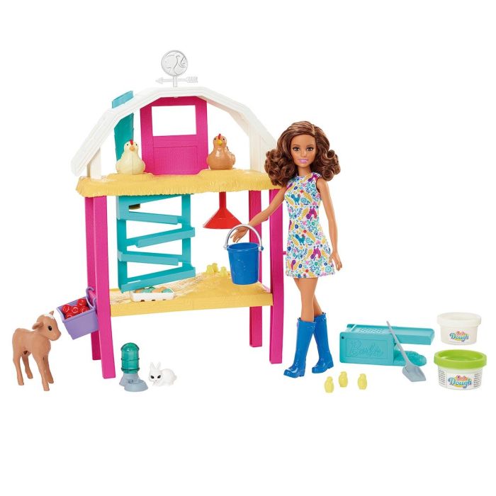 Barbie Hgy88 Muñeca Granja ¡Incuba Huevos! Set con Muñeca, Gallinero, Animales y Plastilina para Niñas +4 Años 1 Barbie Hgy88 Muñeca Granja ¡Incuba Huevos! Set con Muñeca, Gallinero, Animales y Plastilina para Niñas +4 Años 1