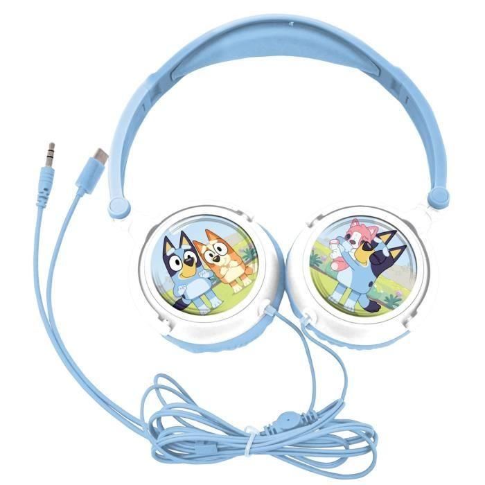 Lexibook LEXHP010BY Auriculares estéreo plegables con cable Bluey y limitador de volumen
