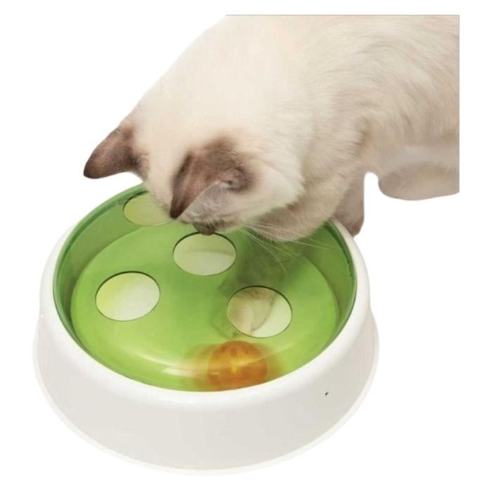 Cat It Juguete para gatos Senses 2.0 Ball Dome autoactivable, con placa giratoria de pelota, estimula el instinto de caza, seguro y sin BPA.