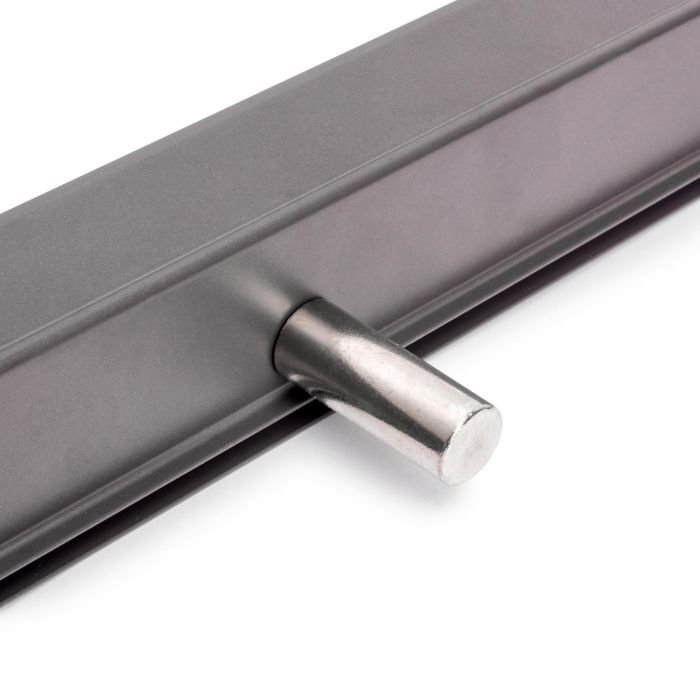 Emuca Kit de cajón zapatero extraíble para armarios Quartz, regulable, módulo 600mm, Acero, aluminio y plástico, Titanio 10