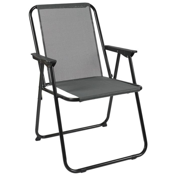 Home Deco Factory Silla Plegable Gris - Acero, Poliéster y Plástico PP, Ideal para Exteriores, Resiste Lluvia y Sol, Tratamiento UV, 45x54 cm; h.84 cm 0 Home Deco Factory Silla Plegable Gris - Acero, Poliéster y Plástico PP, Ideal para Exteriores, Resiste Lluvia y Sol, Tratamiento UV, 45x54 cm; h.84 cm 0