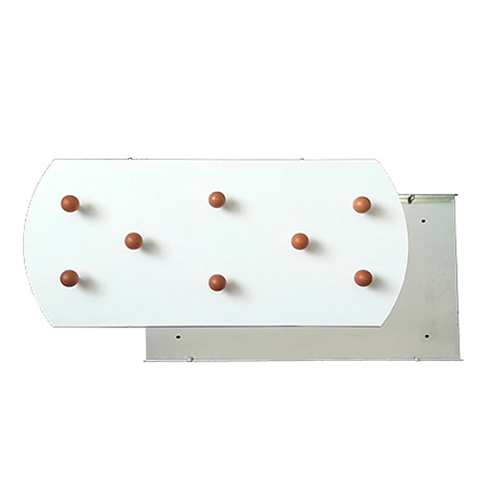 Sie Perchero de Pared Blanco con 8 Colgadores de Madera de Haya 350x770 mm 1 Sie Perchero de Pared Blanco con 8 Colgadores de Madera de Haya 350x770 mm 1