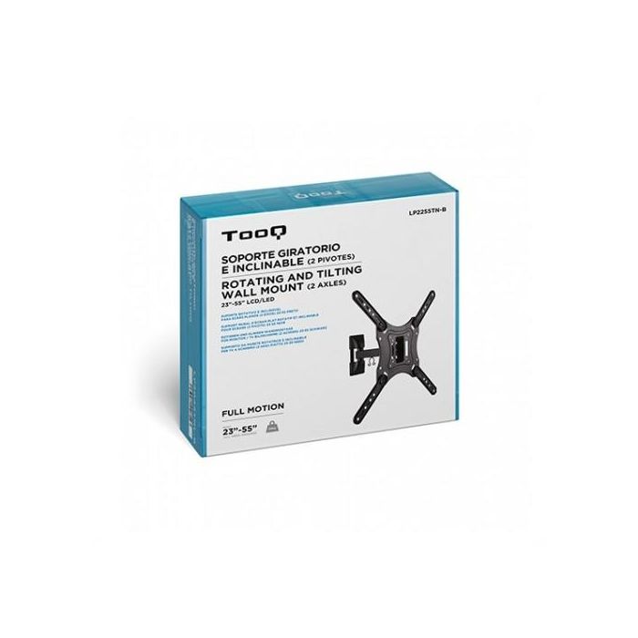 TooQ Soporte Giratorio e Inclinable para Monitor/TV 23”-55”, VESA 400x400mm, Negro - LP2255TN-B 6