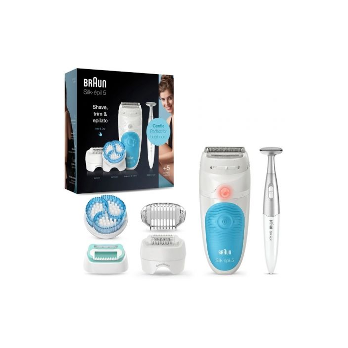 Braun Depiladora Eléctrica Silk-épil 5 Serie 5-815 con Batería, Resistente al Agua, Incluye 5 Accesorios, Perfiladora Bikini y Cabezal de Afeitar 0 Braun Depiladora Eléctrica Silk-épil 5 Serie 5-815 con Batería, Resistente al Agua, Incluye 5 Accesorios, Perfiladora Bikini y Cabezal de Afeitar 0