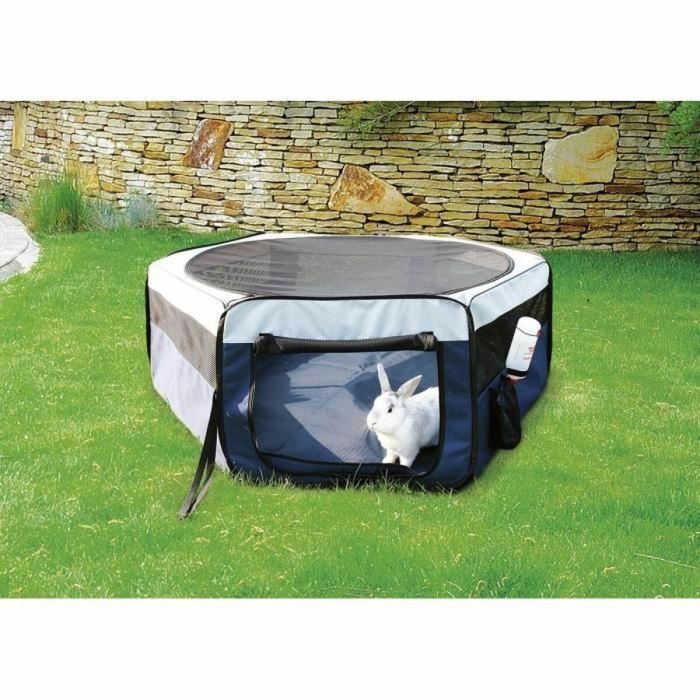 Trixie TRI4011905640549 Corredero para Conejos y Cachorros, ø 130 × 55 cm, Azul/Gris 2