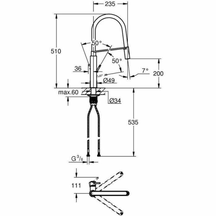 GROHE Concetto fregadero mezclador 1