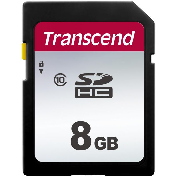 Transcend SDC300S Tarjeta de Memoria SDHC 8GB Clase 10 UHS-I U1 con Velocidades de Lectura/Escritura de hasta 20/10 MB/s