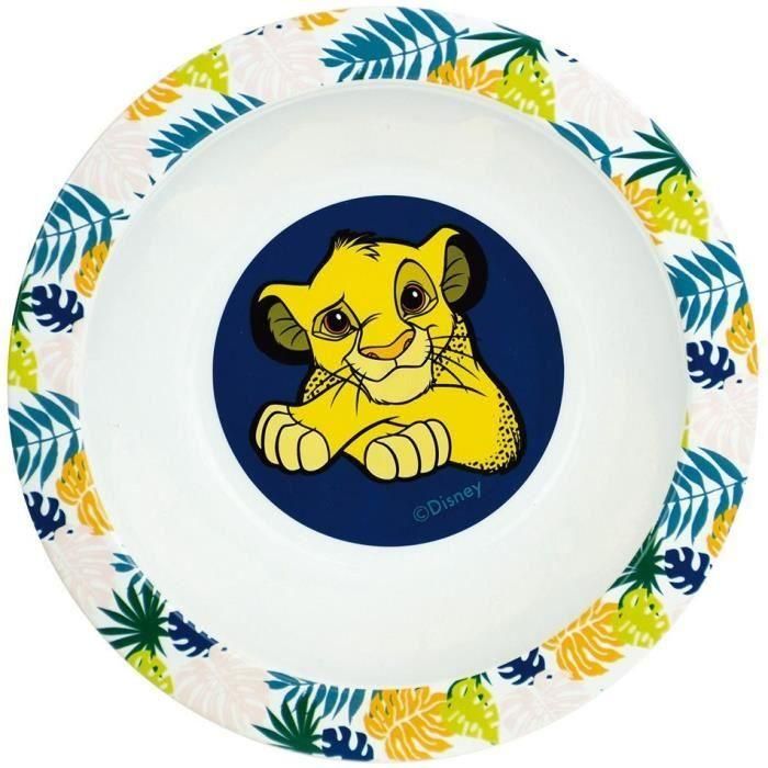 Juego de Vajilla Disney El Rey León - FUN HOUSE - 006360 - Vaso, Plato Hondo, Plato Llano, Taza, Botella, Cubiertos Caja para Aperitivos 4