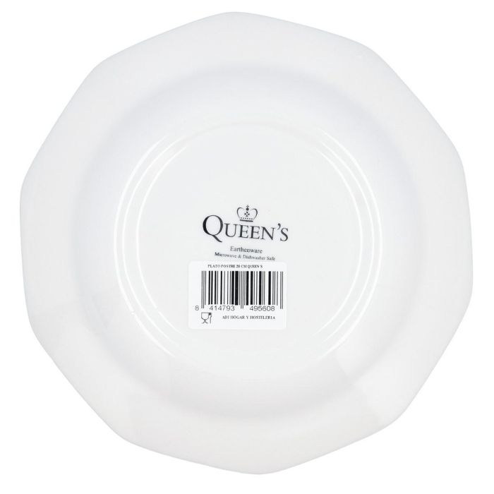 Plato Postre Cerámico Bengal Queen's 20,5 cm (6 Unidades)