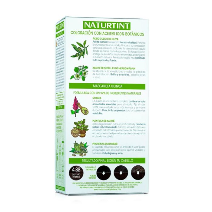 NATURTINT Tinte sin Amoniaco #4.32-Castaño Intenso Gel 170 ml
