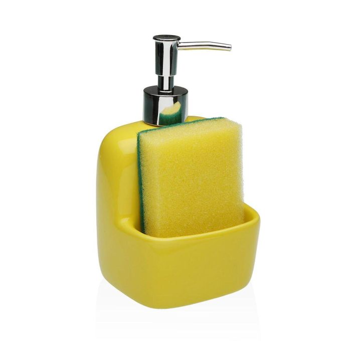 Dispensador de Jabón Versa Amarillo Cerámica 9,4 x 17,8 x 10,5 cm