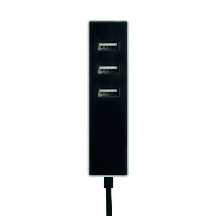 Adaptador 3 conectores usb a con fijación 1,5 m negro Adaptador 3 conectores usb a con fijación 1,5 m negro